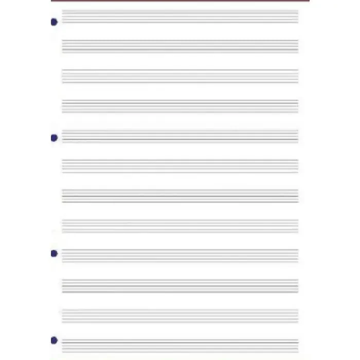 96 Pagine musica forate in formato A4