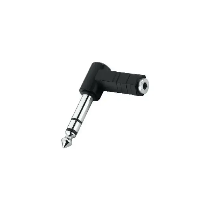 Adattatore Monacor Jack 3.5 mm Femmina Stereo – Jack 6.3 mm Maschio Stereo ANGOLARE