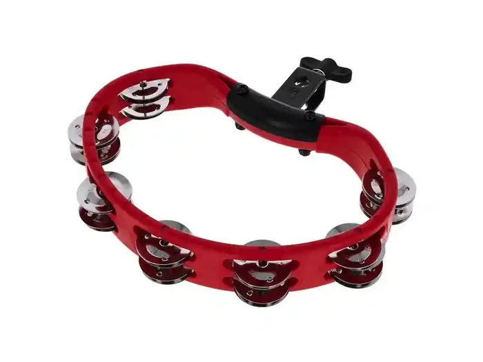 Artigianale Meinl HTMT2R – Tambourine in ABS applicabile a supporto, rosso, jingles in acciaio