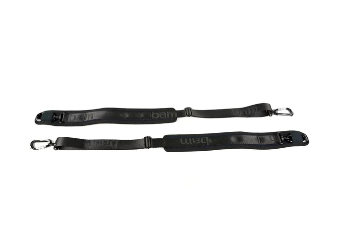BAM ITALIA 9002NS COPPIA DI TRACOLLE IN NEOPRENE PER ASTUCCI HIGHTECH PER VIOLINO VIOLA E CHITARRA – BLACK