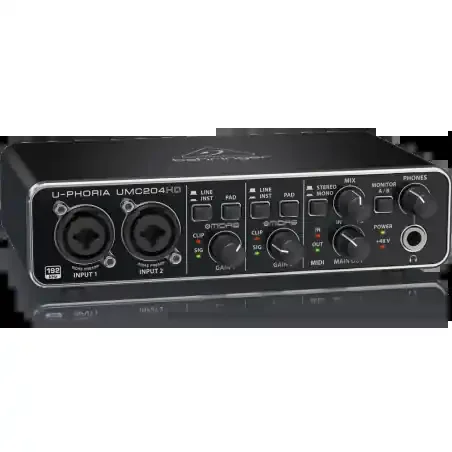 Behringer UMC204HD – Interfaccia Audio / MIDI Audiophile 2×4