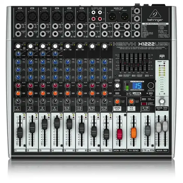 Behringer Xenyx X1222USB Mixer Passivo 16 Ingressi con Processore Effeti e Interfaccia Audio USB