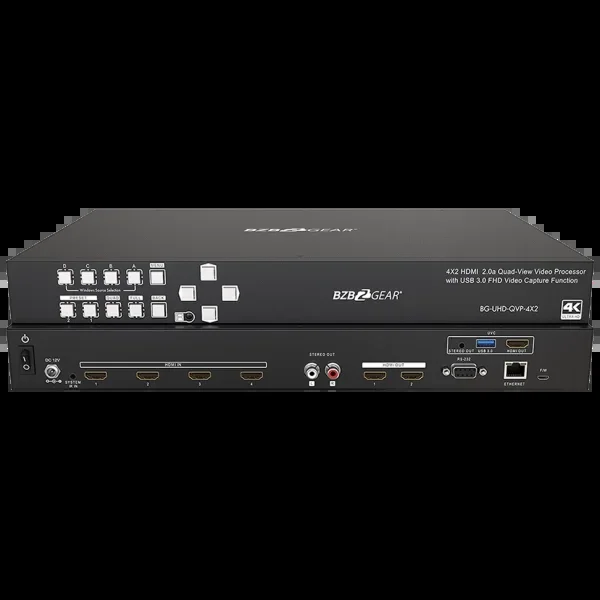 BZBGEAR MULTIVIEWER 4X2 HDMI 4K + USB CAPTURE