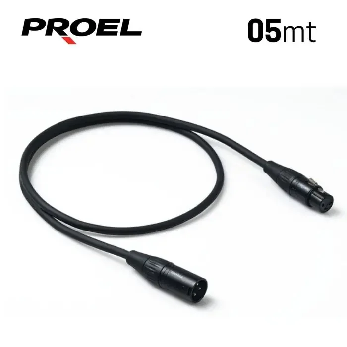 Cavo XLR/XLR 0,5 mt Proel CHL250LU05 Challenge connettore Proel