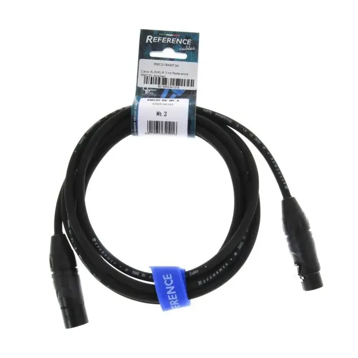 Cavo XLR/XLR 3 mt Reference RMC01 Amphenol nero
