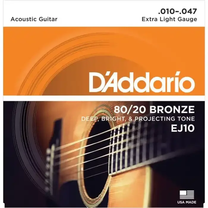 Corde Chitarra Acustica D`Addario EJ10 010/047 in Bronzo