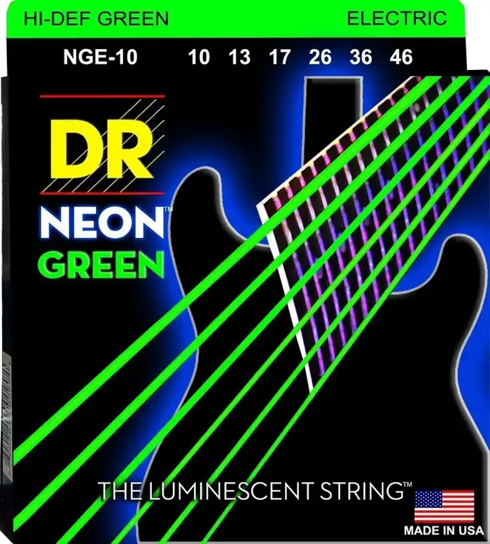 DR Strings NGE-10 Neon E-guitar strings