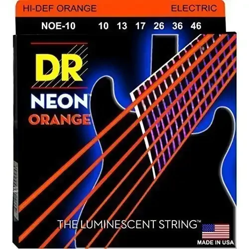 DR Strings NOE-10 Neon E-guitar strings