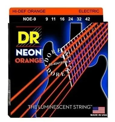DR Strings NOE-9 Neon E-guitar strings