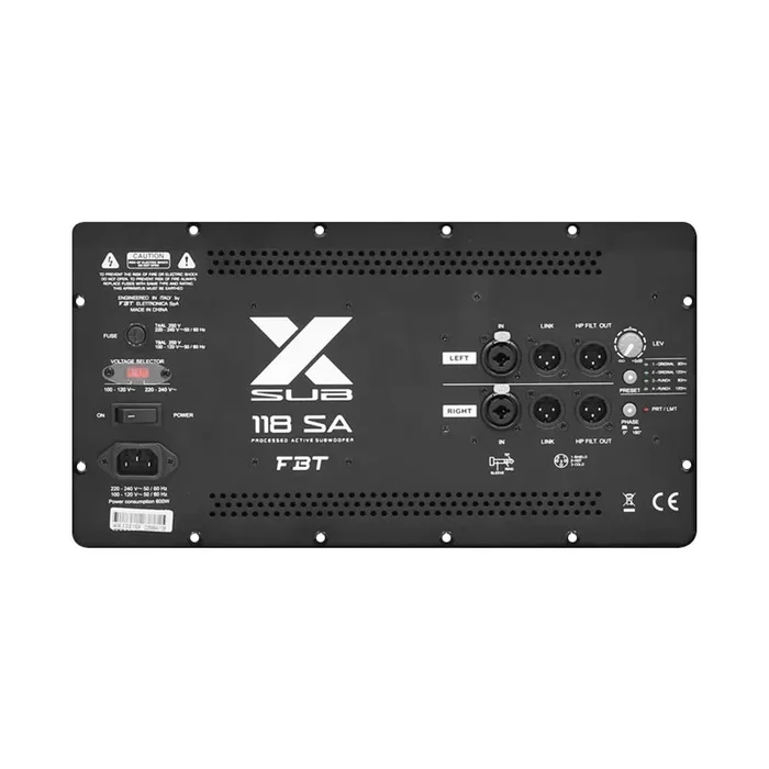 FBT SP Complete Power Unit X-SUB 118SA Ingresso / Alimentatore / Scheda Amplificatore di Potenza Ricambio Originale per Altoparlante FBT X-SUB 118SA