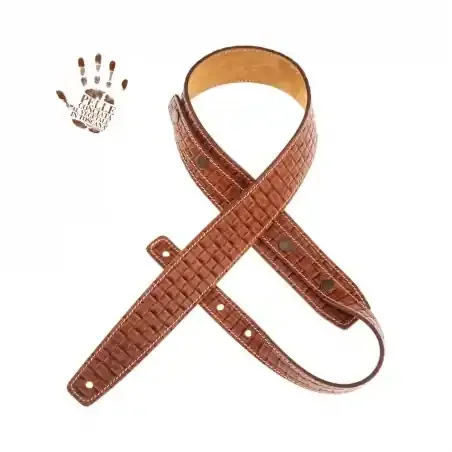 Magrabò Buttons BS Embossed Intreccio Marrone 5 cm