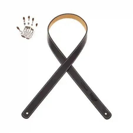 Magrabò Mini Strap MS Nero 3 cm cuciture Bianche