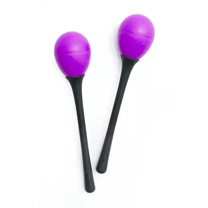 Maracas Dadi con manico coppia purple