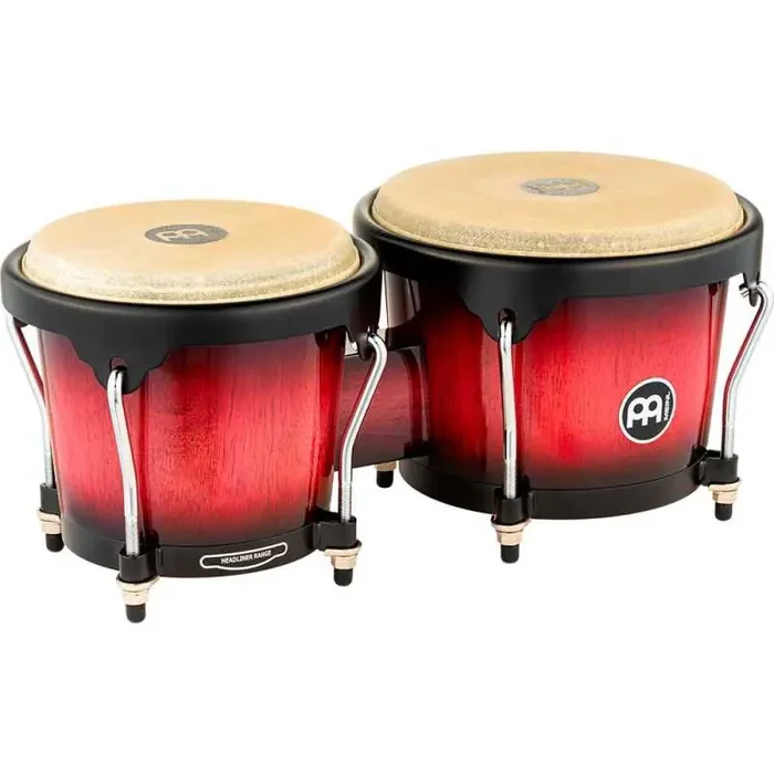 MEINL HB100WRB COPPIA DI BONGHI bongos IN LEGNO ROSSO NERO