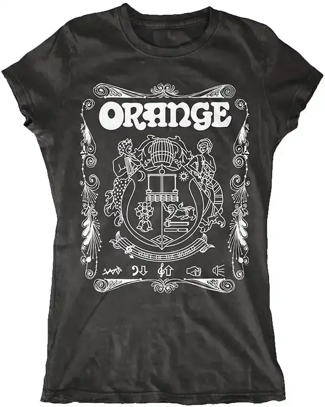 Orange T-Shirt Logo Black L