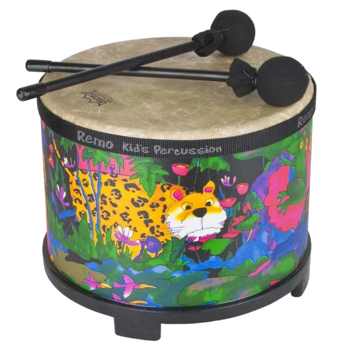 Remo Kd-5080-01-cst – Remo-kids Percussion Floor Tom 7.5×10 – Pelle Cst – Rain Forest