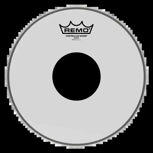REMO PELLE CONTROLLED SOUND TRASPARENTE CON DOT NERO CENTRALE 10″