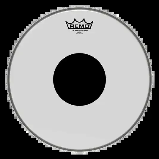 REMO PELLE CONTROLLED SOUND TRASPARENTE CON DOT NERO CENTRALE 13″