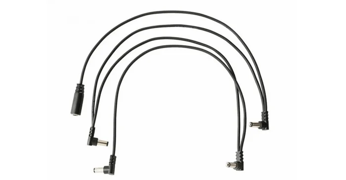 RockBoard Flat Daisy Chain Cable – 4 Outputs – Angled