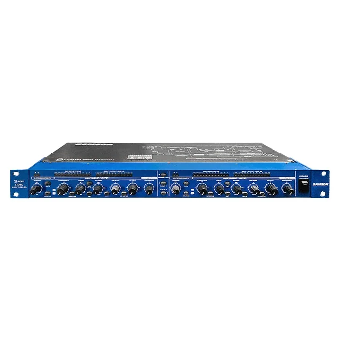 SAMSON S-COM Dual Mono Stereo Compressor / Limiter with Gating Processore Rack a 2 Canali [Usato]