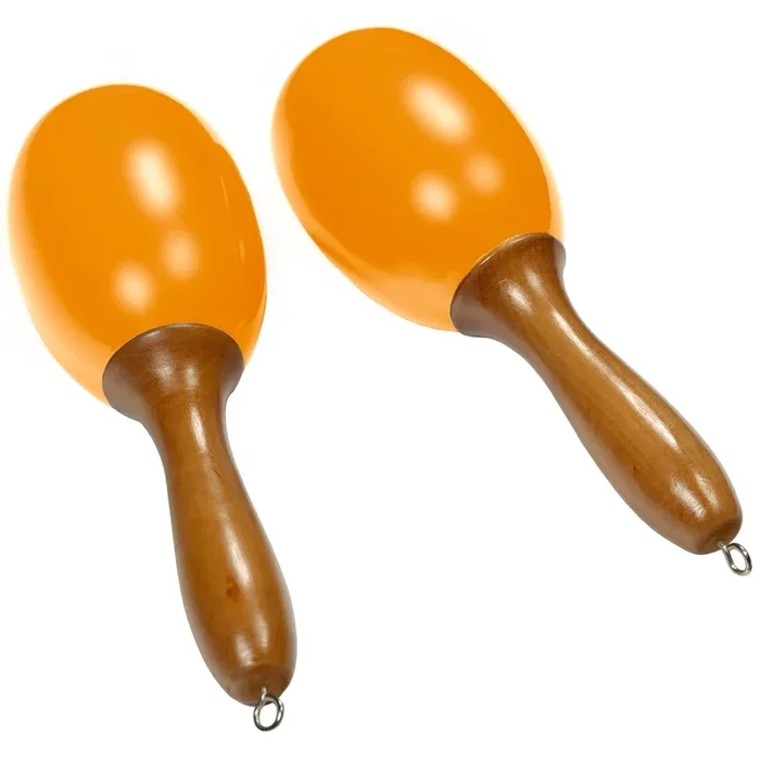 Tanga MARACAS-JAUNE-L Maracas grandi in legno – Gialle