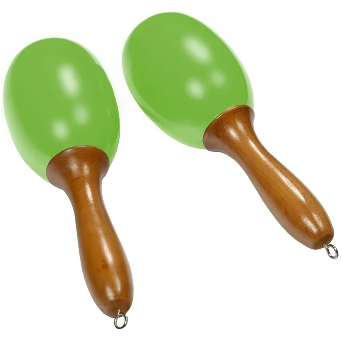 Tanga MARACAS-VERT-L Maracas grandi in legno – Verdi