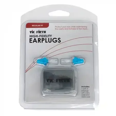 VIC FIRTH EARPLUGR 2 REGULAR BLUE – TAPPI AURICOLARI AD ATTENUAZIONE DB