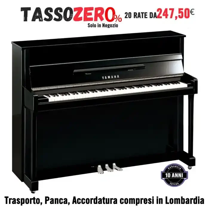 Yamaha B2 Pianoforte Verticale nero lucido