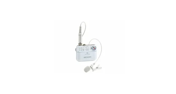 ZOOM F2 Field Recorder & Lavalier Microphone (White)